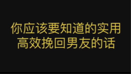 对男朋友挽回的话语